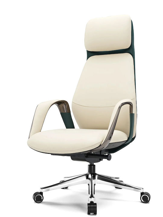 Reclining Office Chair with Fixed Arms White Eureka Ergonomic