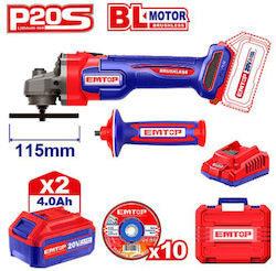 Emtop Grinder with 2 Batteries 4Ah ELAG211542