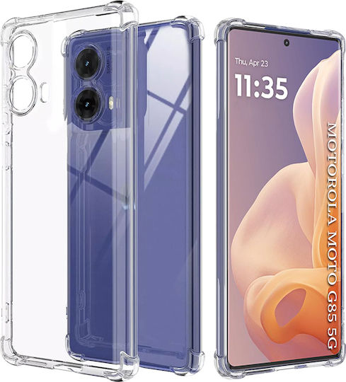 Techsuit Shockproof Clear Umschlag Rückseite Silikon Transparent (Moto G85)