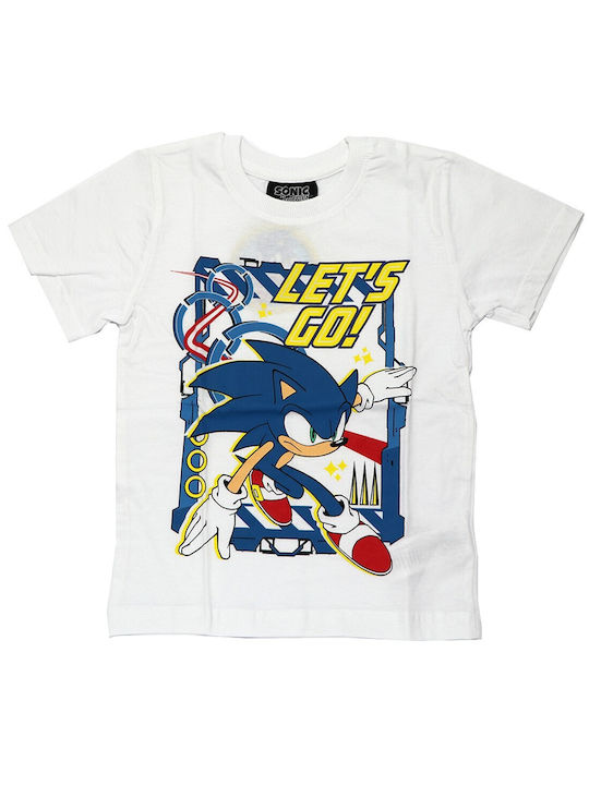 Sega Παιδικό T-shirt Λευκό Sonic