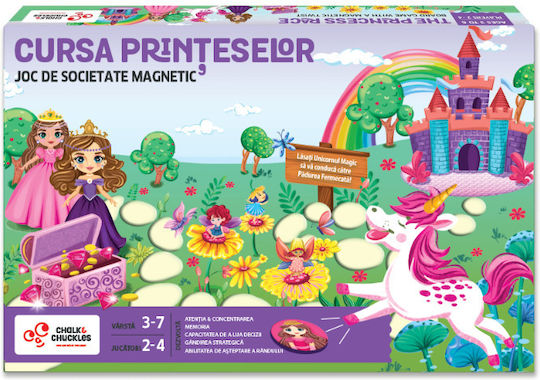 Joc de Societate Princess Race pentru 2-4 Jucători 3+ Ani (RO) Chalk & Chuckles