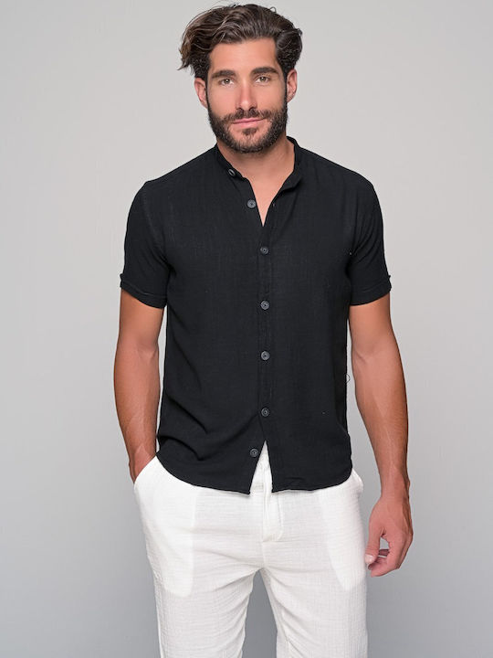 Ben Tailor Men's Shirt Linen Black