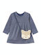 Girls Dress Long Sleeve with Accessories Blue