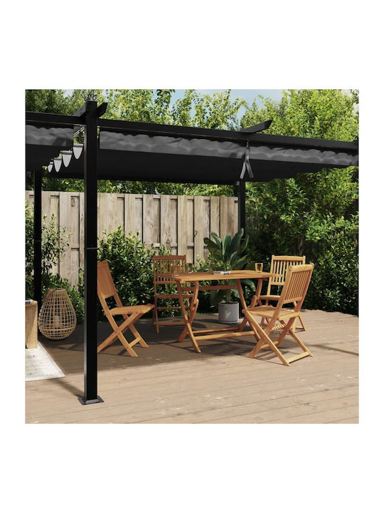 Ceiling Fabric Foldable Arbour Gray 300x600cm