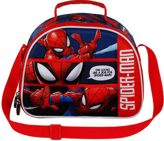 Karactermania Geantă Izotermică Școlară Pentru Prânz 4 Litri Roșie Spiderman 20x10x25.5cm