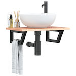 vidaXL Bench with sink L60xW40xH2cm Steel