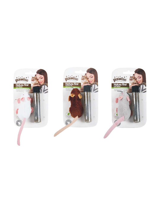 Pawise Cat Toy Mouse with Catnip (Various Colors)
