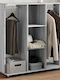 vidaXL Rollbar Kleiderständer Gray 102x38x110cm