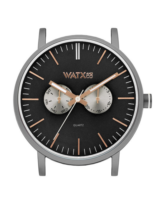 WATX & CO Γυναικείο Ρολόι 44mm Μπαταρίας με Μεταλλικό Μπρασελέ