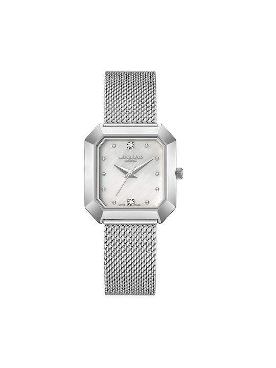 Lee Cooper Crystals Watch with Silver Metal Bracelet