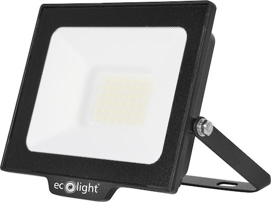 Eco Light Στεγανός Προβολέας LED 30W Φυσικό Λευκό 4000K με Αισθητήρα Κίνησης IP65