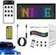 LED Flexibles Display-Panel-Schild Bluetooth Benutzerdefinierter Text Animiertes Bild über App Auto 10×37cm