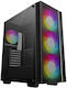Deepcool Matrexx 55 Mesh V4 C Gaming Midi Tower Κουτί Υπολογιστή με Πλαϊνό Παράθυρο και RGB Φωτισμό Μαύρο