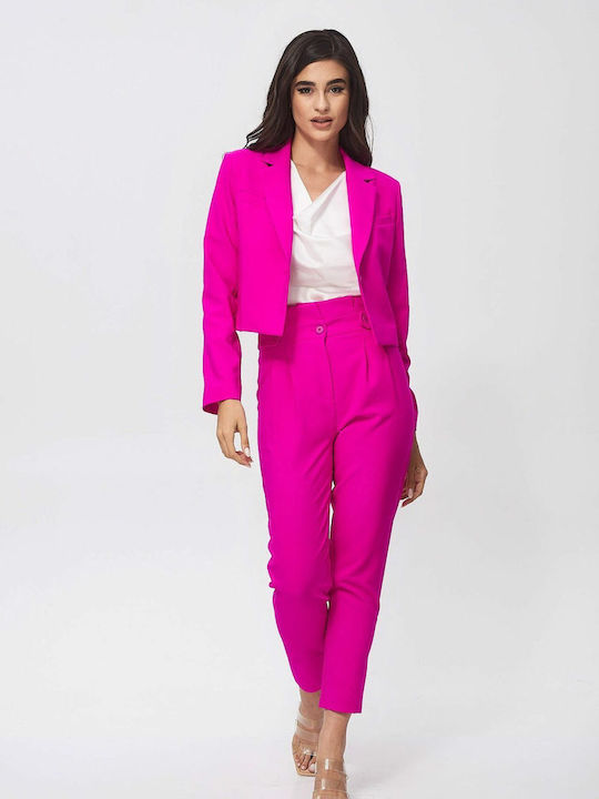 Ths-Fashion Women's Fuchsia Suit in Regular Fit