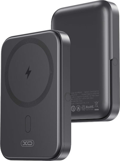 XO PR242 MagSafe Power Bank 5000mAh 15W με Θύρα USB-C Power Delivery Μαύρο
