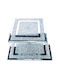 Glass Tiered Appetizer Stand 2 Tiers Transparent Ø21cm P21xM25cm