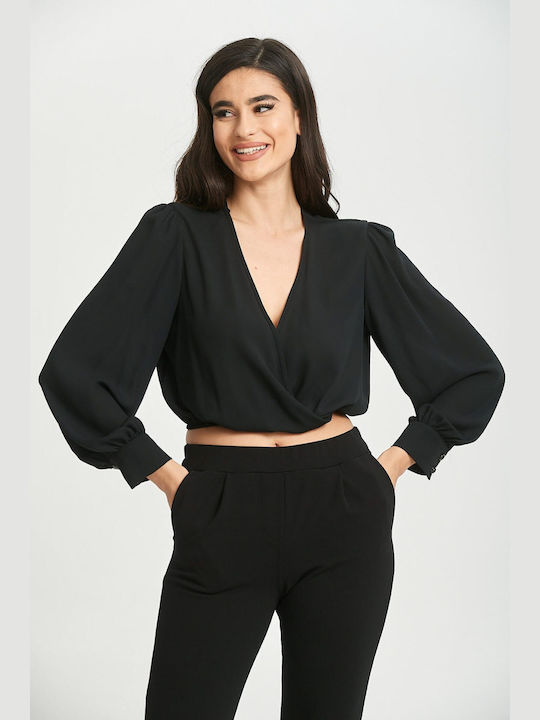 Ths-Fashion Women's Blouse Black