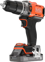 Black & Decker BCD383D1XC-QW Κρουστικό Δραπανοκατσάβιδο 18V 1x2Ah