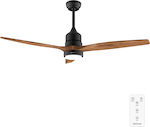 Cecotec EnergySilence Aero 5275 Ceiling Fan 132cm with Light and Remote Control Dark Wood