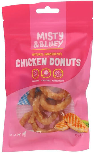 Misty & Bluey Leckerli für Hunde ohne Gluten mit Huhn und Ton 70gr