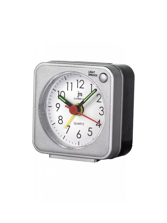Justaminute Tabletop Clock with Alarm Gray JA7035G