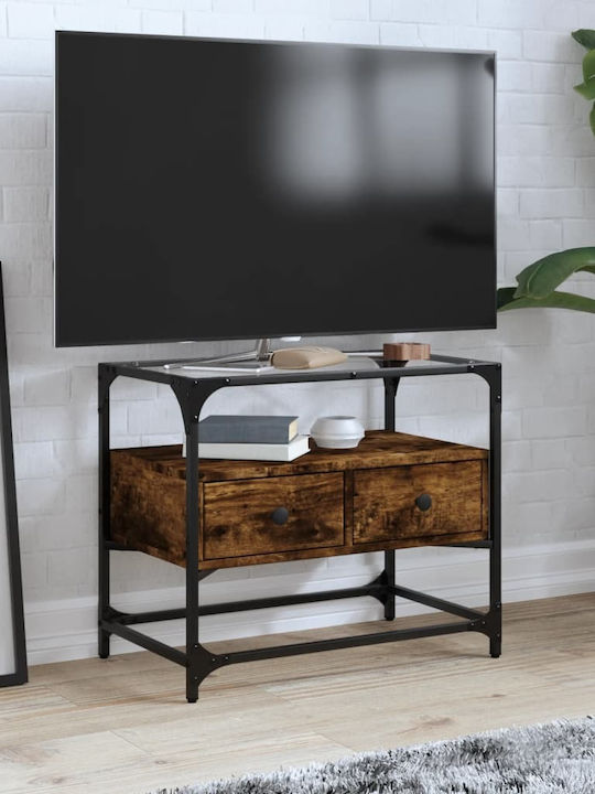TV Stand Made of Metal and Brown Wood M60xD35xH...