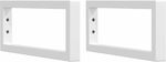 vidaXL Metallic Shelf Brackets White 2pcs 4007264