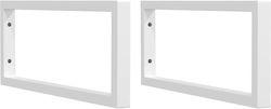 vidaXL Metallic Shelf Brackets White 2pcs 4007266