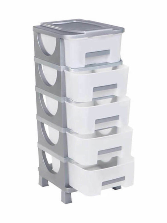 Homeplast Ouma Plastic Drawer Unit 5 Tiers Gray...