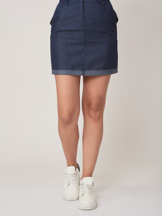 Dress Up Denim Mini Skirt Dark blue