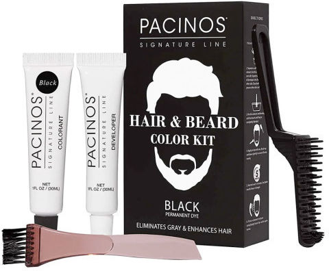 Hair Beard Color Kit By Pacinos Black