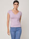 Women's Blouse with V Neckline Lilac