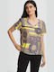 Women's Blouse with V Neckline Multicolour