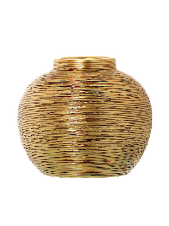 Alexandra House Living Decorative Vase Gold 28x28x29cm