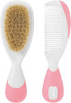 Chicco Baby Brush & Comb Pink 2pcs