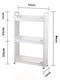 ForHome Troleu Bucătărie Plastic Capacitate 3 Alb 55x14x80cm