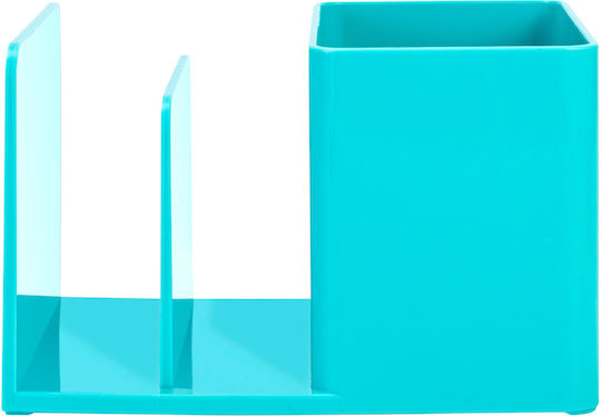 Plastic Pencil Holder in Light Blue Color 1pcs 15.5x9.6x12cm