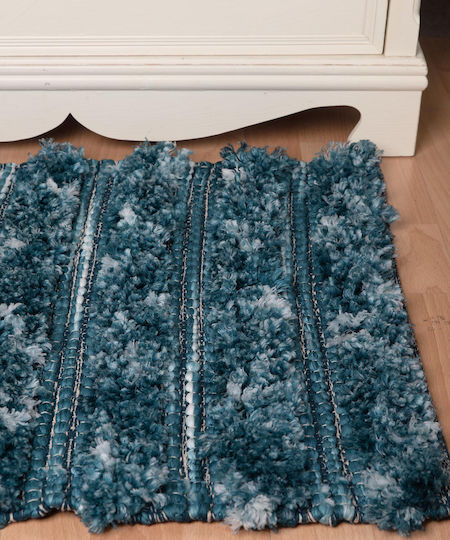 Silk Fashion Bath Mat Petrol 70x140cm