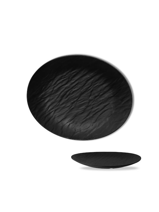 Viosarp Plate Shallow Oval made of Melamine Gray 35.5x35.5cm