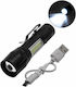 Rechargeable Flashlight LED with Maximum Brightness 300lm White