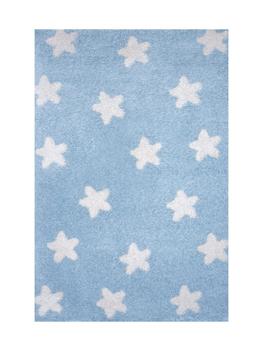 Colore Colori Kids Synthetic Rug Shaggy Cocoon Stars Custom Size