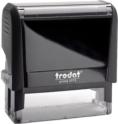Trodat Printy Stempel in Griechisch Sprache und Weiß Tinte