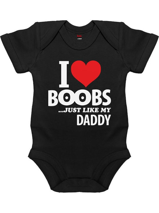 Koupakoupa I Love Boobs ...just Like My Daddy Κορμάκι Μαυρο