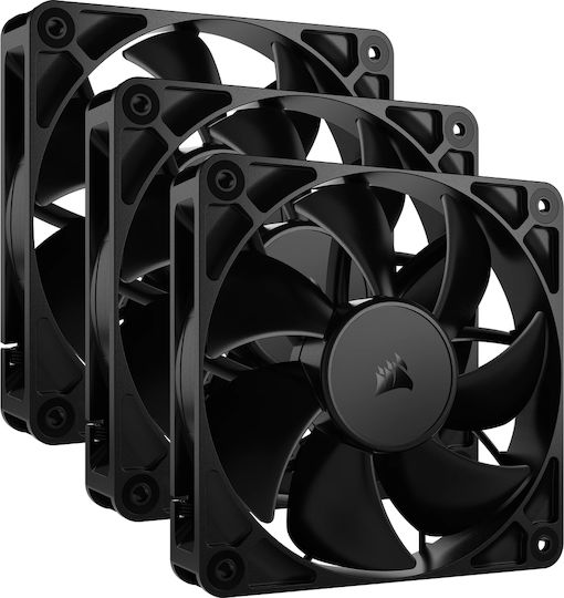 Corsair RS120 Case Fan 2100rpm 72.8cfm Without LED Lighting and 4-Pin PWM Connection 3pcs