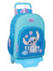 Safta School Bag Trolley Elementary, Elementary Blue with Water bottle holder