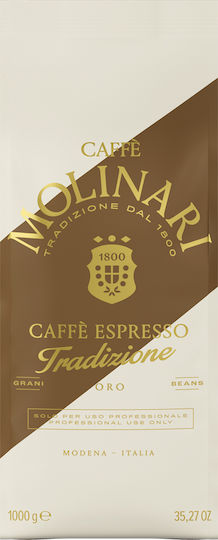 Καφές Espresso Molinari Tradizione Oro 1000g Κόκκους