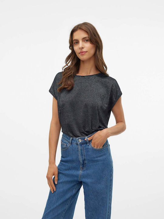 Vero Moda Γυναικεία Μπλούζα Ριγέ Black