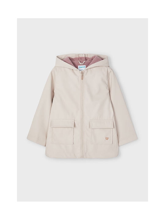 Mayoral Waterproof Kids Casual Jacket Cream