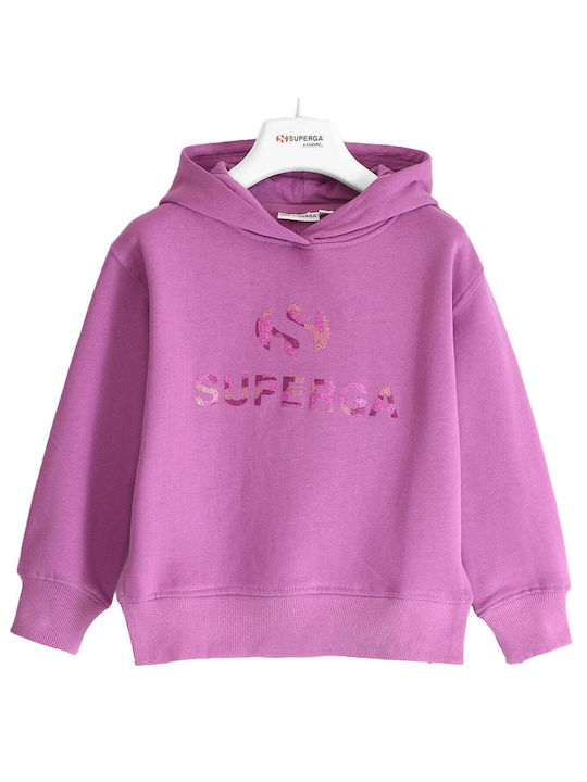 Superga Kids Sweatshirt with Hood Purple