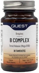 Quest Mega B-100 Timed Release B Complex 30 Ταμ...
